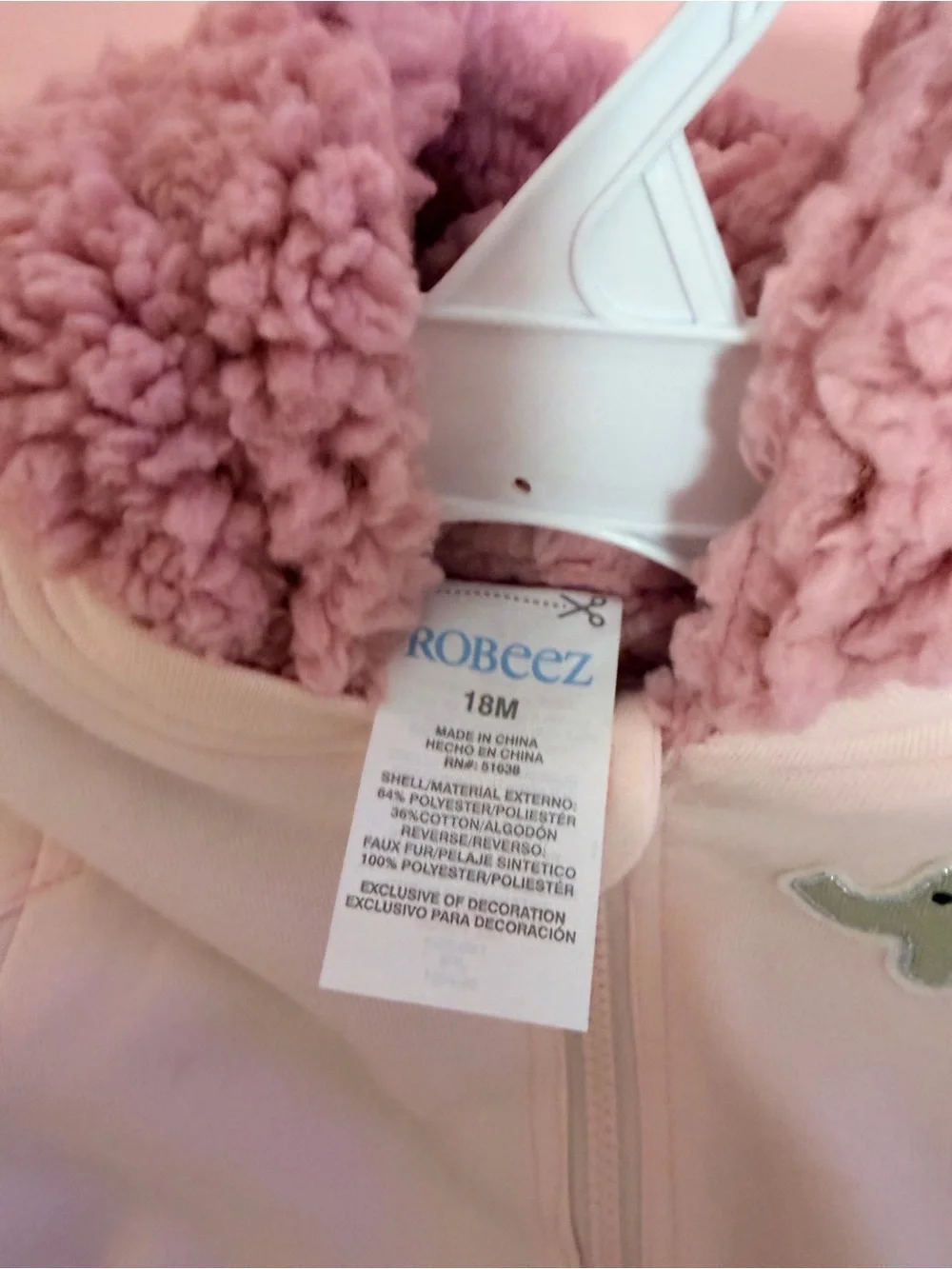 Pink Baby Jacket NWT 18M